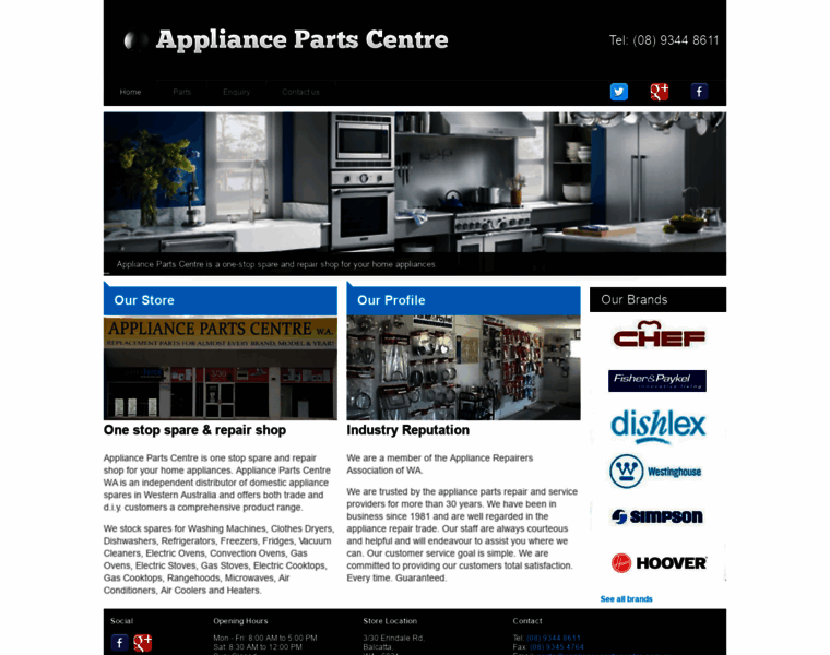 Appliancepartscentre.com.au thumbnail