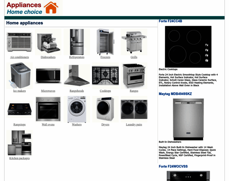 Applianceshomechoice.com thumbnail