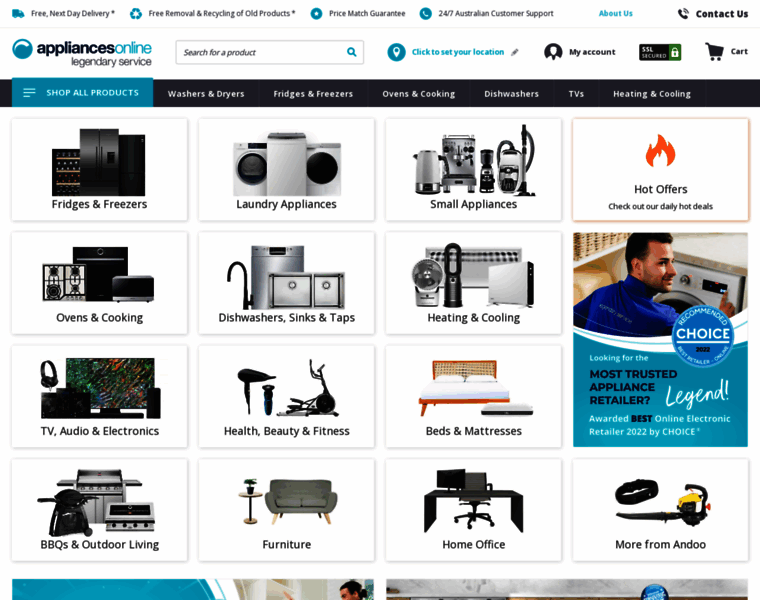 Appliancewarehouse.com.au thumbnail