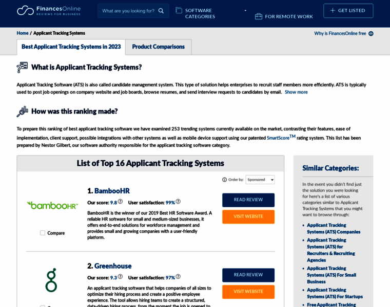 Applicant-tracking.financesonline.com thumbnail