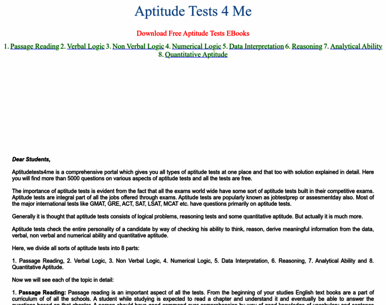 Aptitudetests4me.com thumbnail