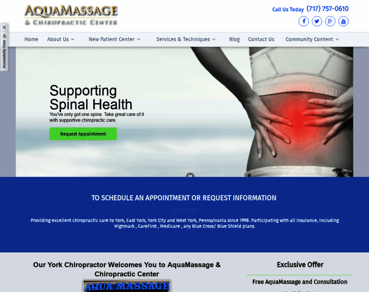 Aquamassagechiropractic.com thumbnail