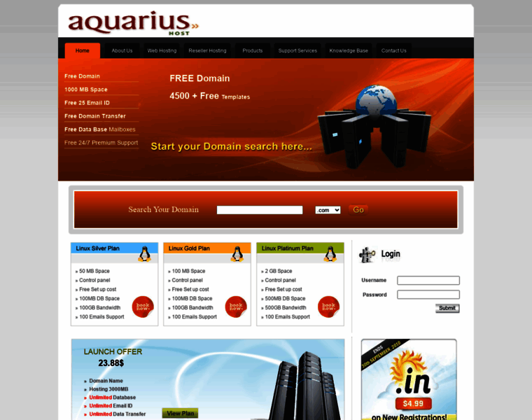 Aquariushost.com thumbnail