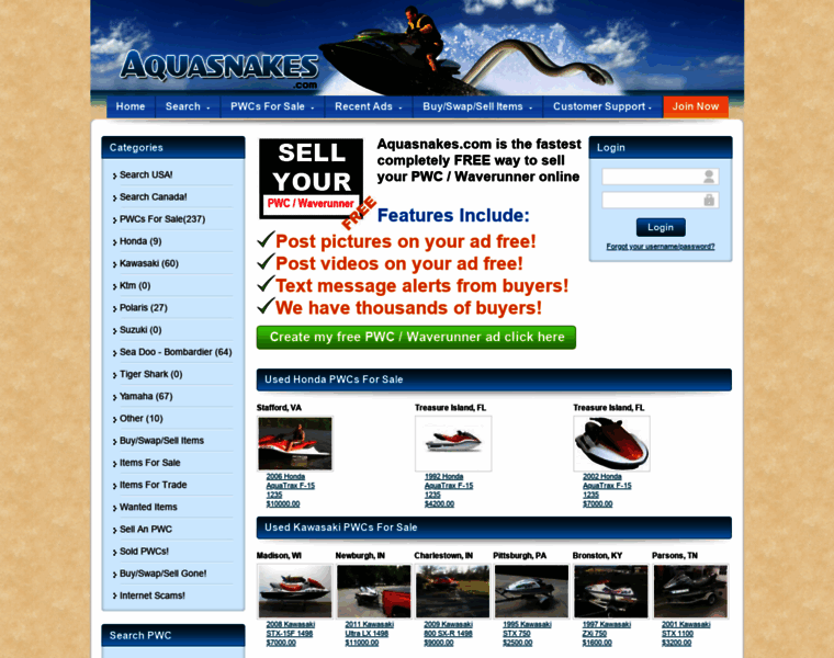 Aquasnakes.com thumbnail