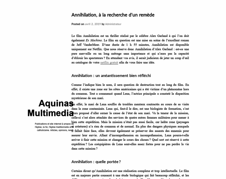 Aquinas-multimedia.com thumbnail