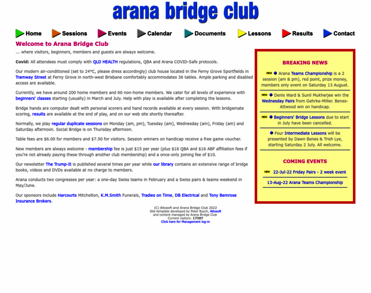 Aranabridgeclub.com thumbnail