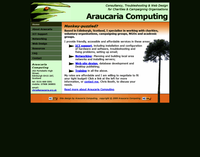 Araucaria.org.uk thumbnail