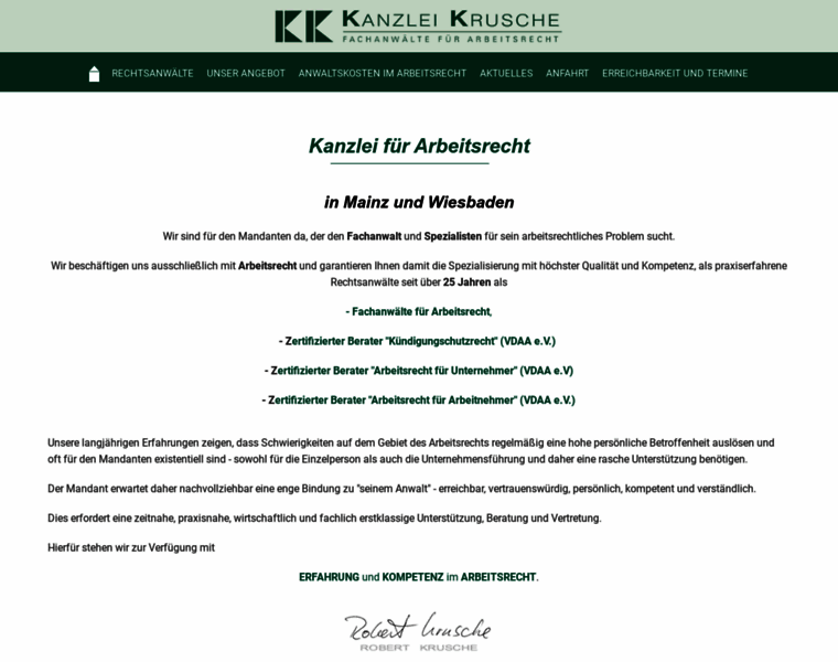 Arbeitsrecht-kk.de thumbnail