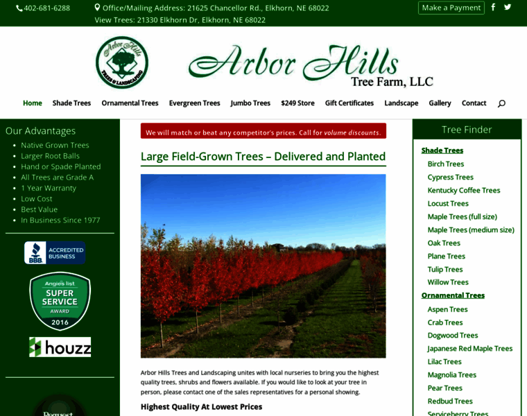 Arborhilltrees.com thumbnail