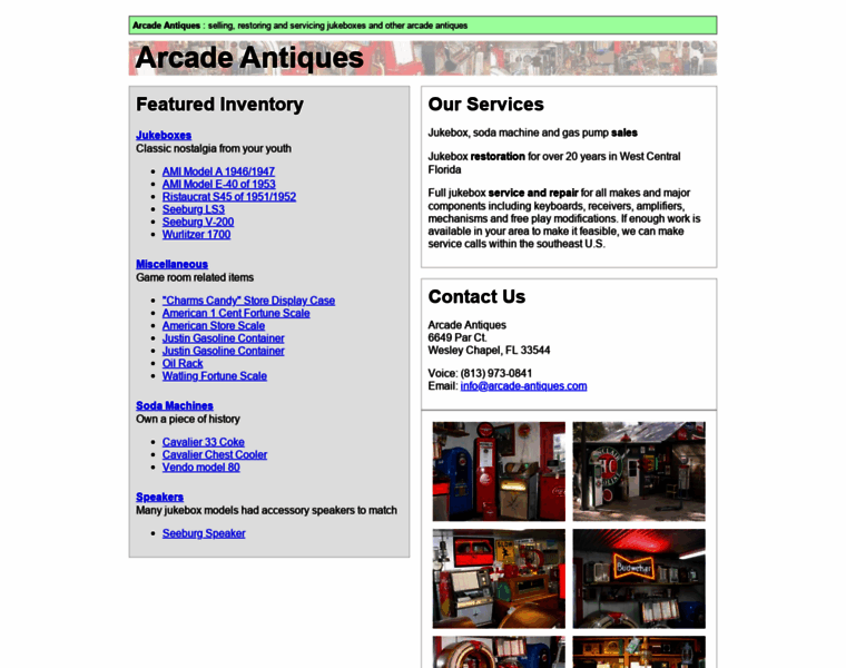 Arcade-antiques.com thumbnail