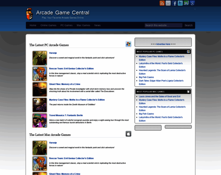 Arcadegamecentral.com thumbnail