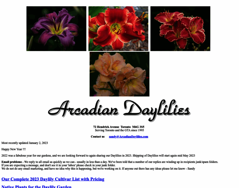 Arcadiandaylilies.com thumbnail