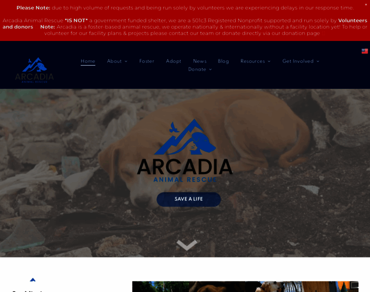 Arcadiarescue.org thumbnail