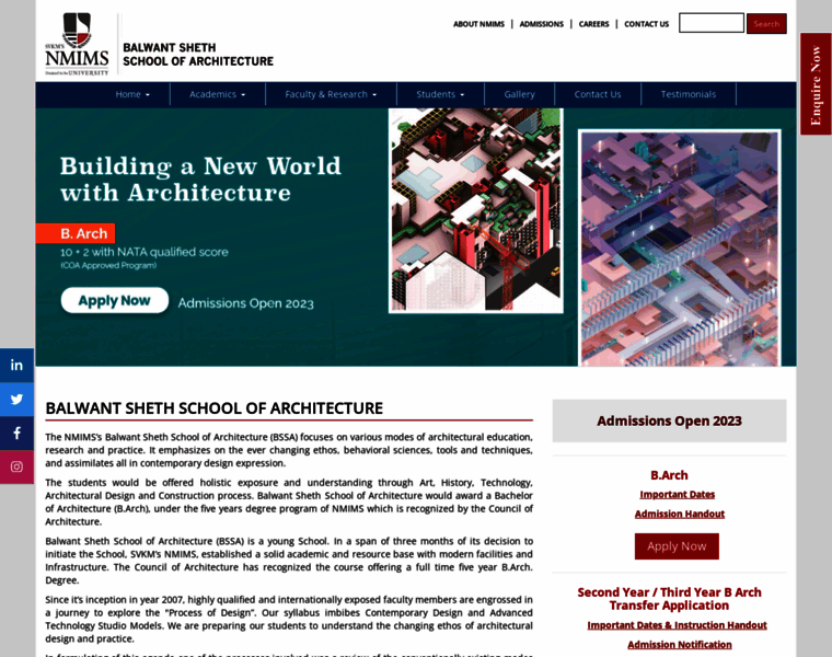 Architecture.nmims.edu thumbnail