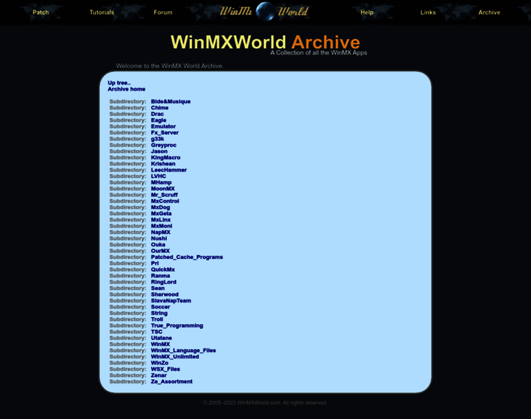 Archive.winmxworld.com thumbnail