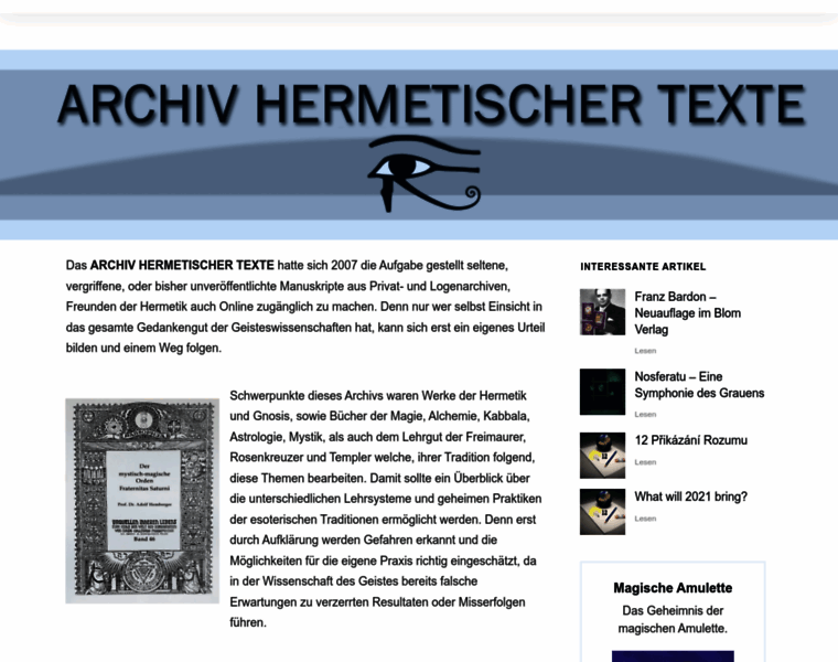 Archivhermetischertexte.at thumbnail
