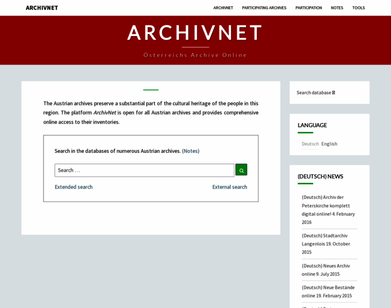 Archivnet.at thumbnail