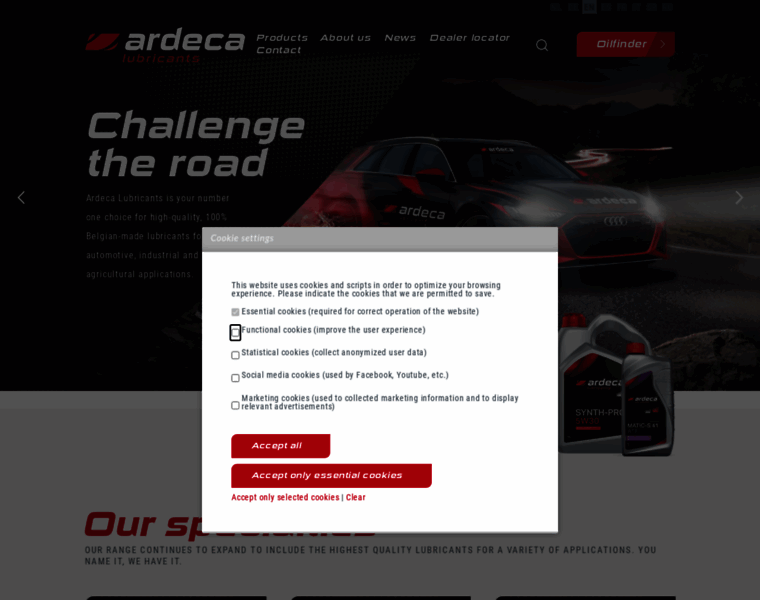 Ardeca-lubricants.be thumbnail