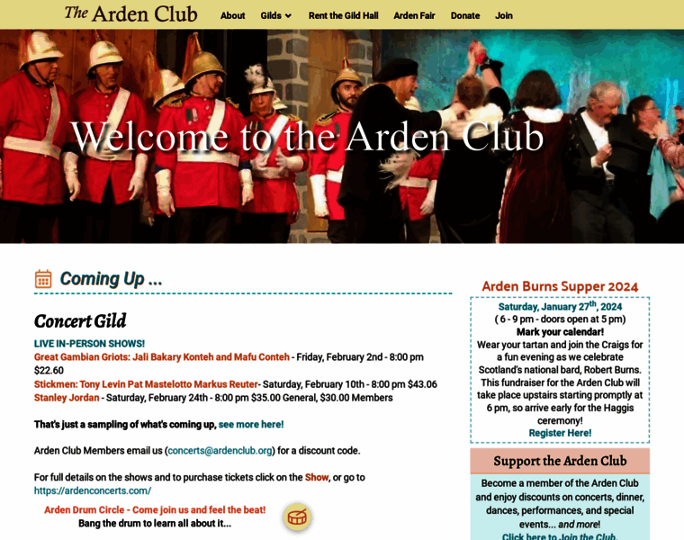 Ardenclub.org thumbnail
