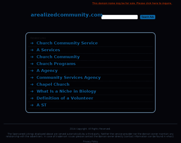 Arealizedcommunity.com thumbnail