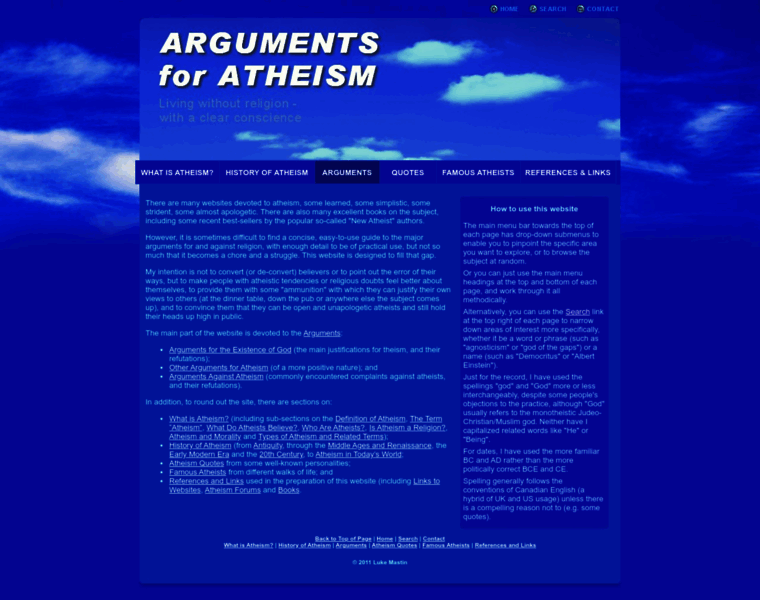 Argumentsforatheism.com thumbnail