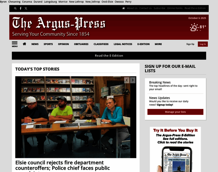 Argus-press.com thumbnail