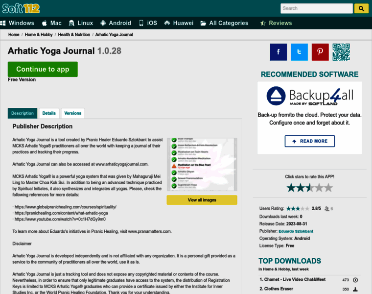 Arhatic-yoga-journal.soft112.com thumbnail