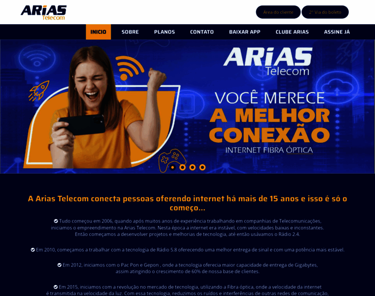 Ariastelecom.com.br thumbnail