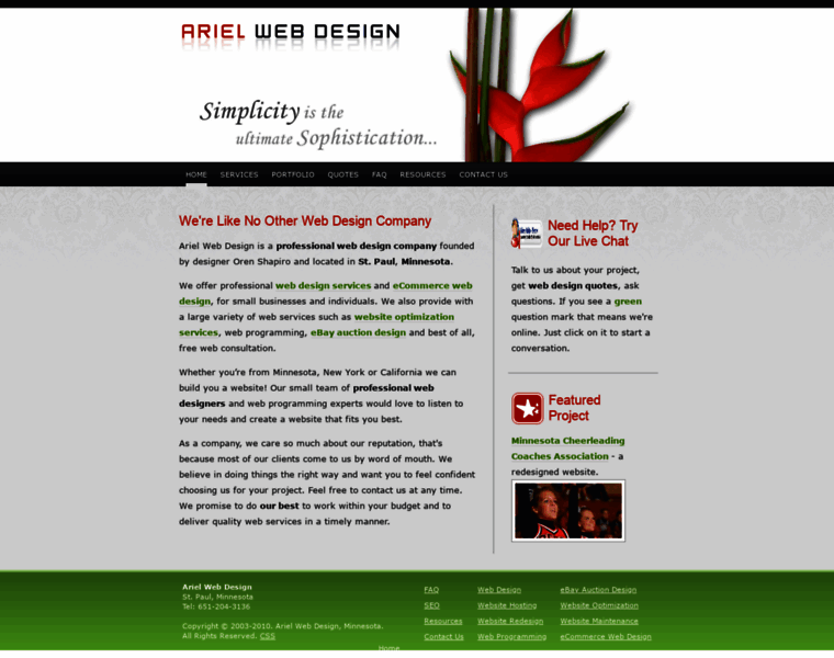 Arielwebdesign.com thumbnail