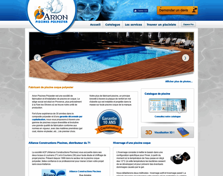 Arion-piscines-polyester.com thumbnail
