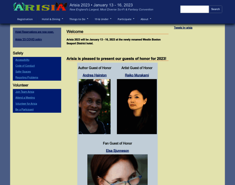 Arisia.org thumbnail