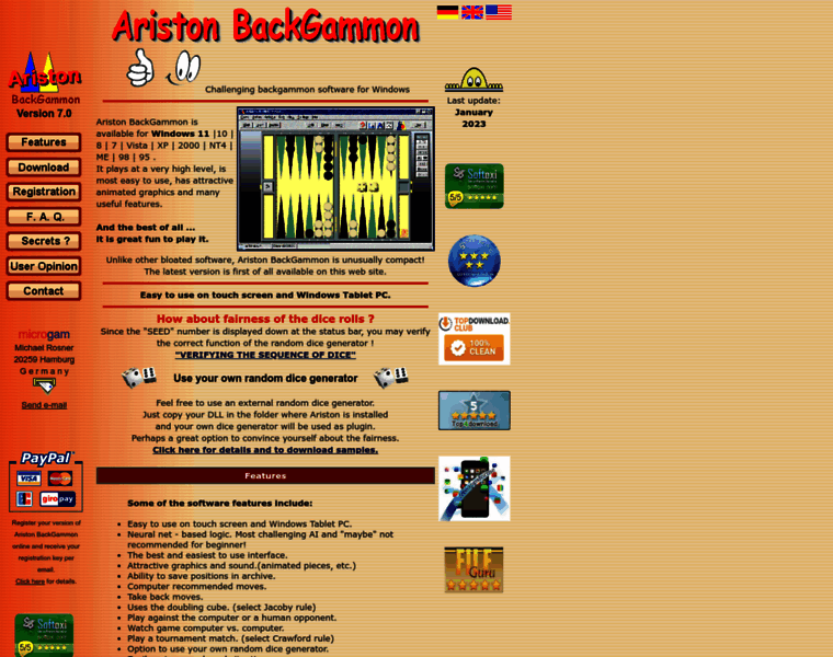 Ariston-backgammon.de thumbnail