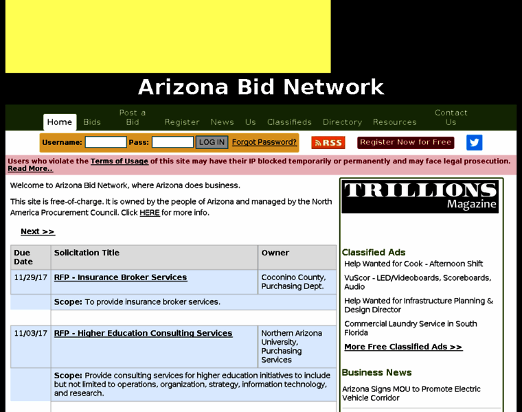 Arizonabids.net thumbnail