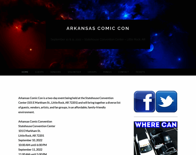 Arkansascomiccon.com thumbnail