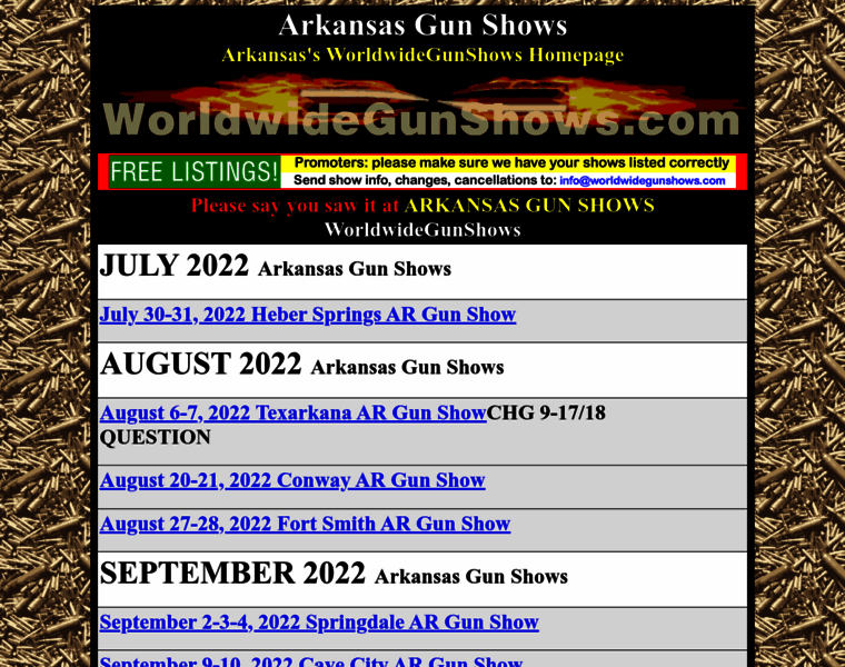 Arkansasgunshows.com thumbnail