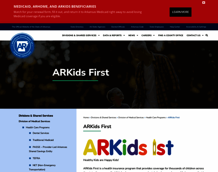 Arkidsfirst.com thumbnail