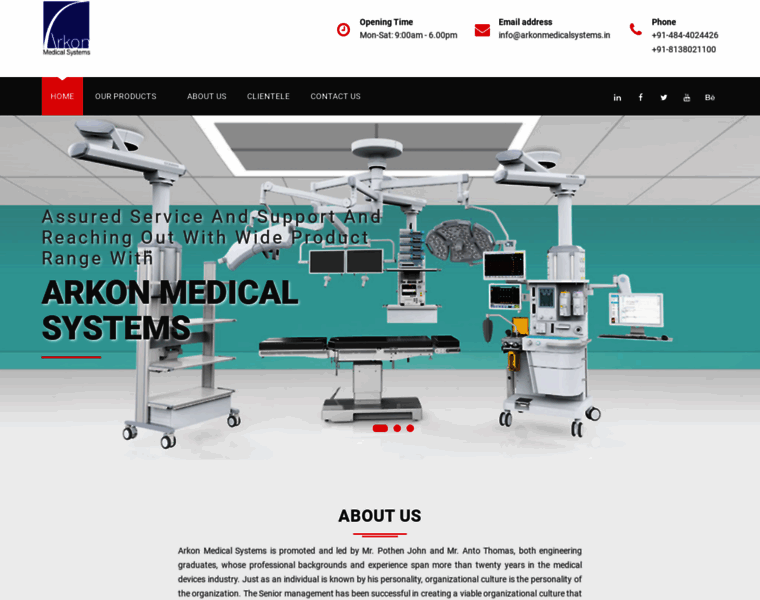 Arkonmedicalsystems.in thumbnail