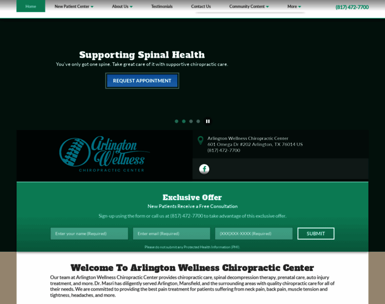 Arlingtonchiropracticcenter.com thumbnail