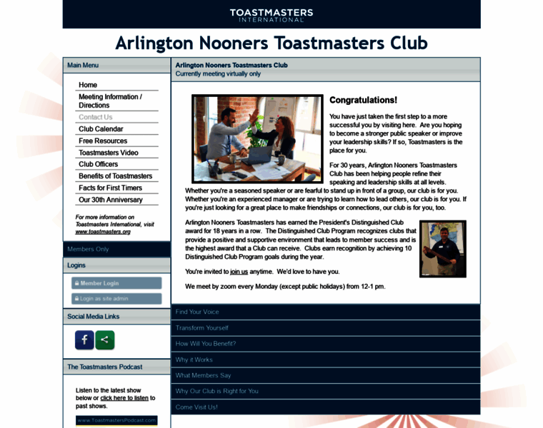 Arlingtonnooners.org thumbnail