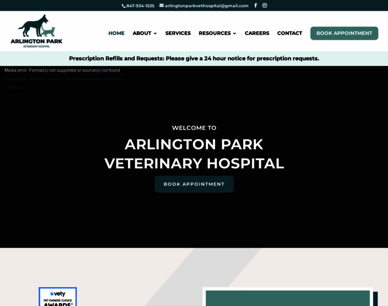 Arlingtonparkvet.com thumbnail