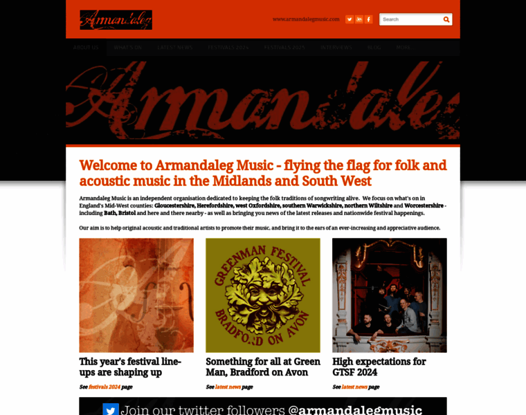 Armandalegmusic.com thumbnail