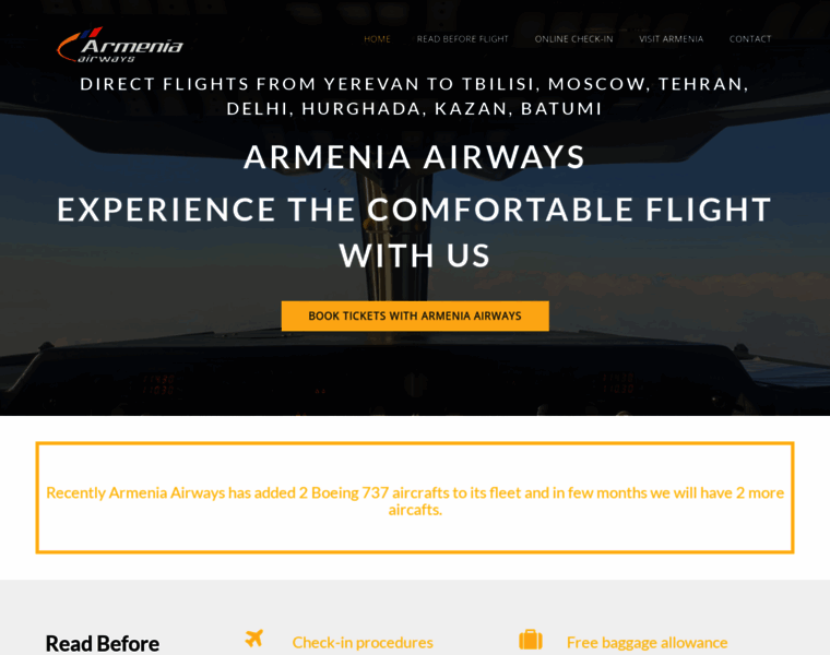Armeniaairways.am thumbnail