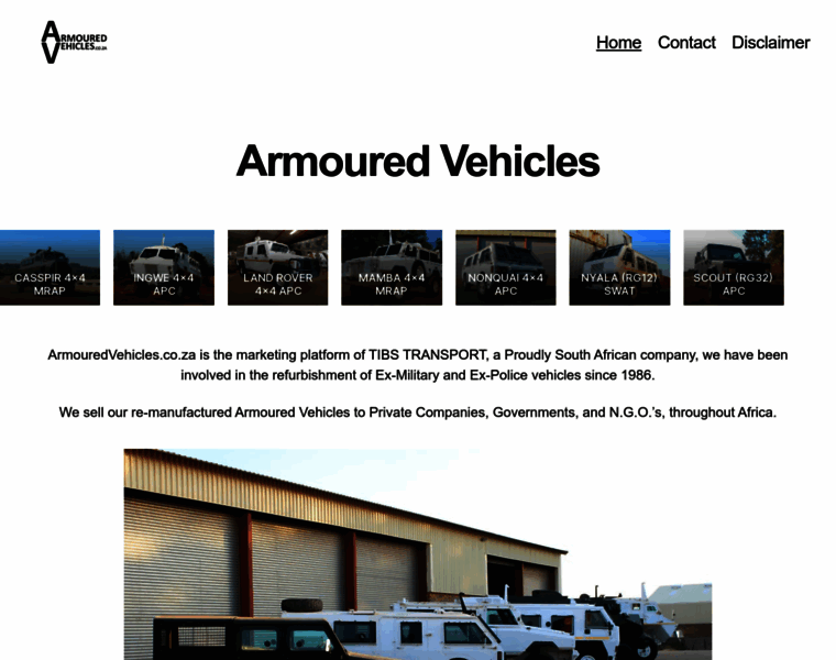 Armouredvehicles.co.za thumbnail