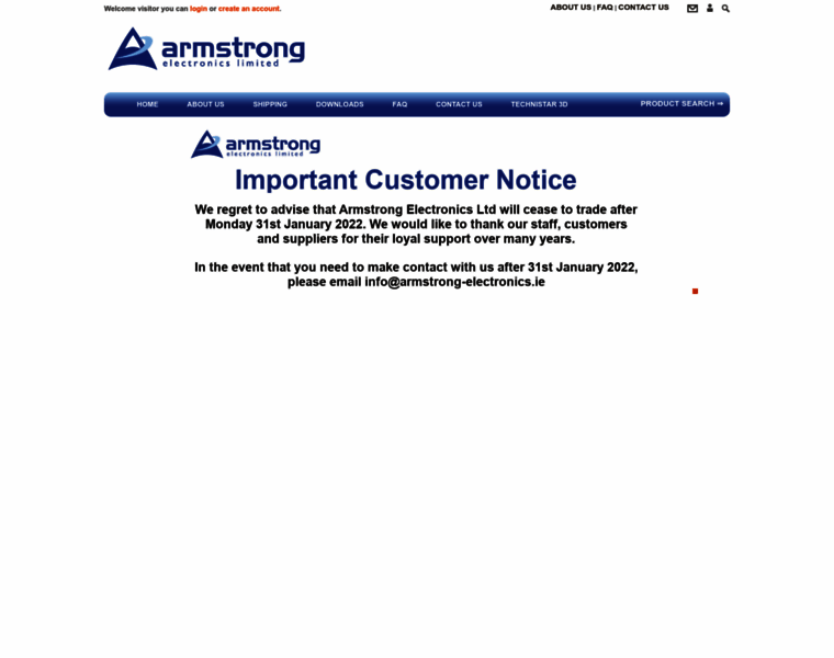 Armstrong-electronics.ie thumbnail