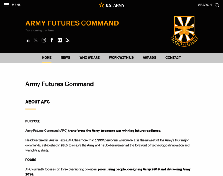 Armyfuturescommand.com thumbnail