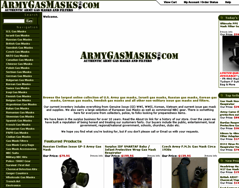 Armygasmasks.com thumbnail