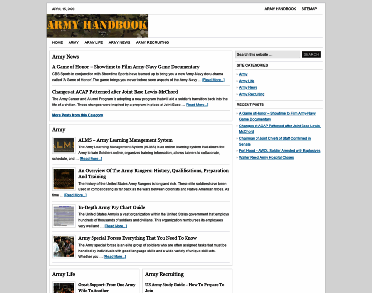 Armyhandbook.org thumbnail