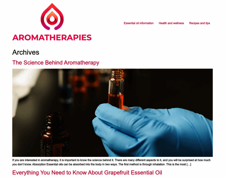 Aromatherapies.net thumbnail