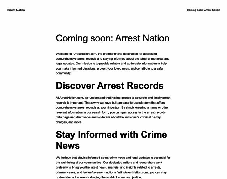 Arrestnation.com thumbnail