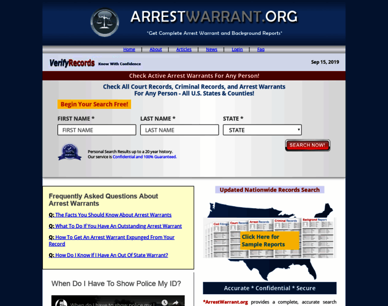 Arrestwarrant.org thumbnail